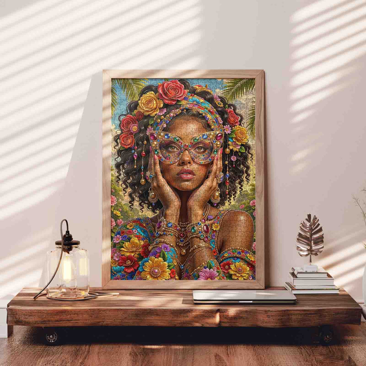 Jeweled Floral Beauty Jigsaw Puzzle