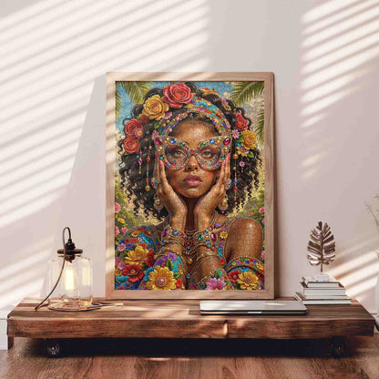 Jeweled Floral Beauty Jigsaw Puzzle
