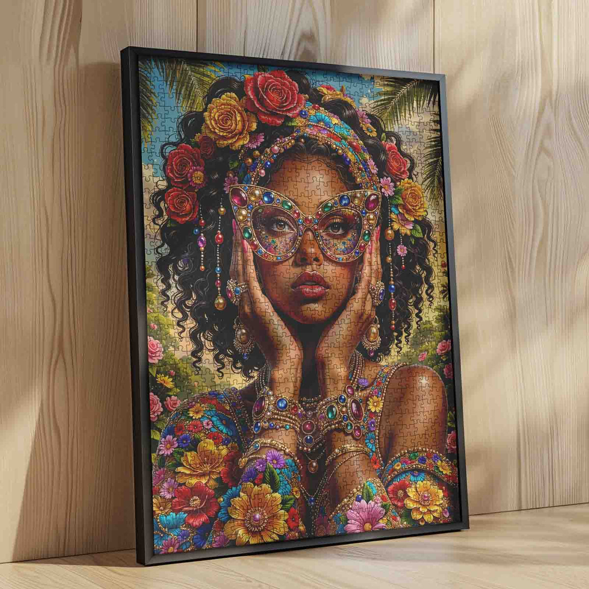 Jeweled Floral Beauty Jigsaw Puzzle