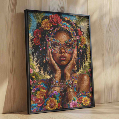 Jeweled Floral Beauty Jigsaw Puzzle
