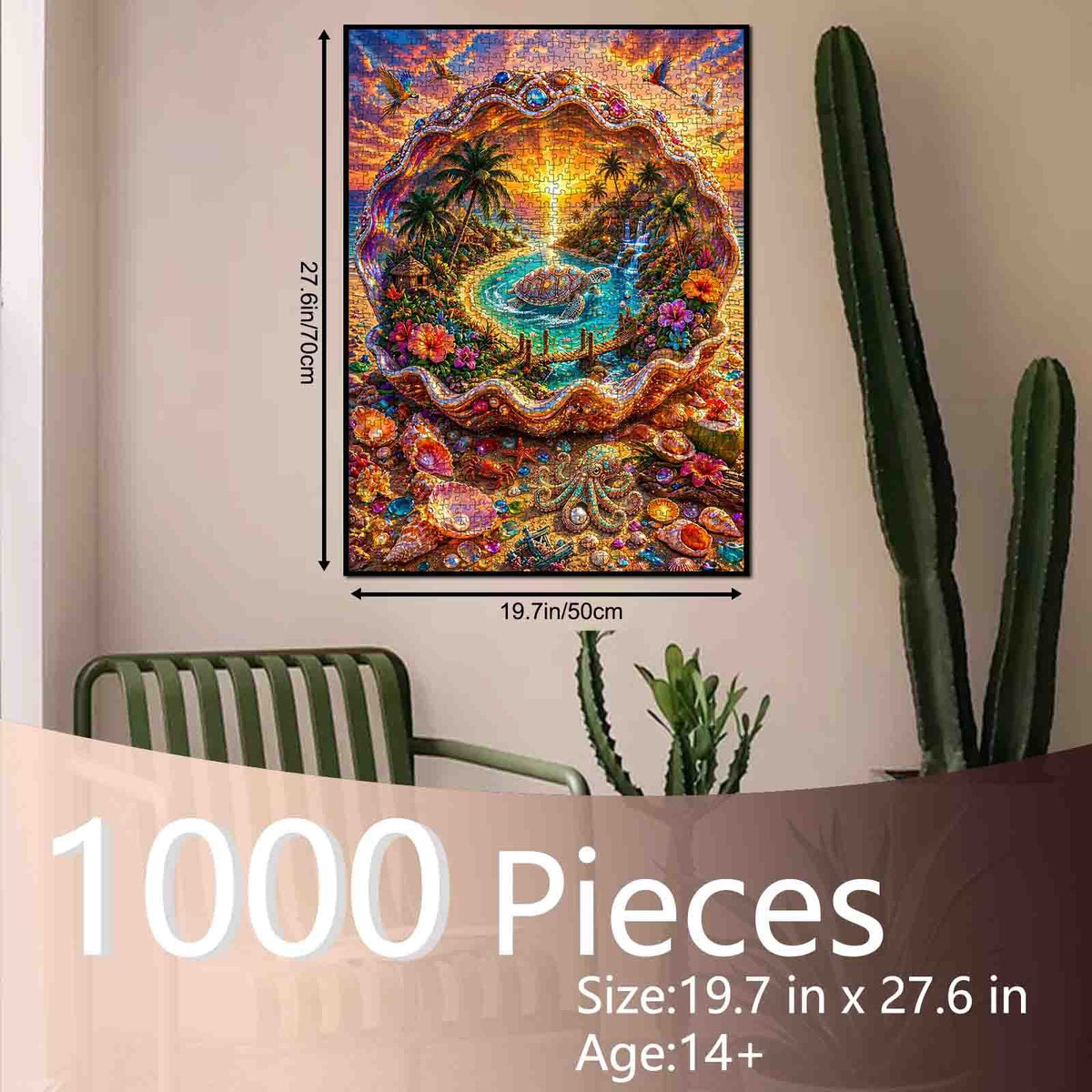 Jeweled Seashell Tropical Paradise Jigsaw Puzzle