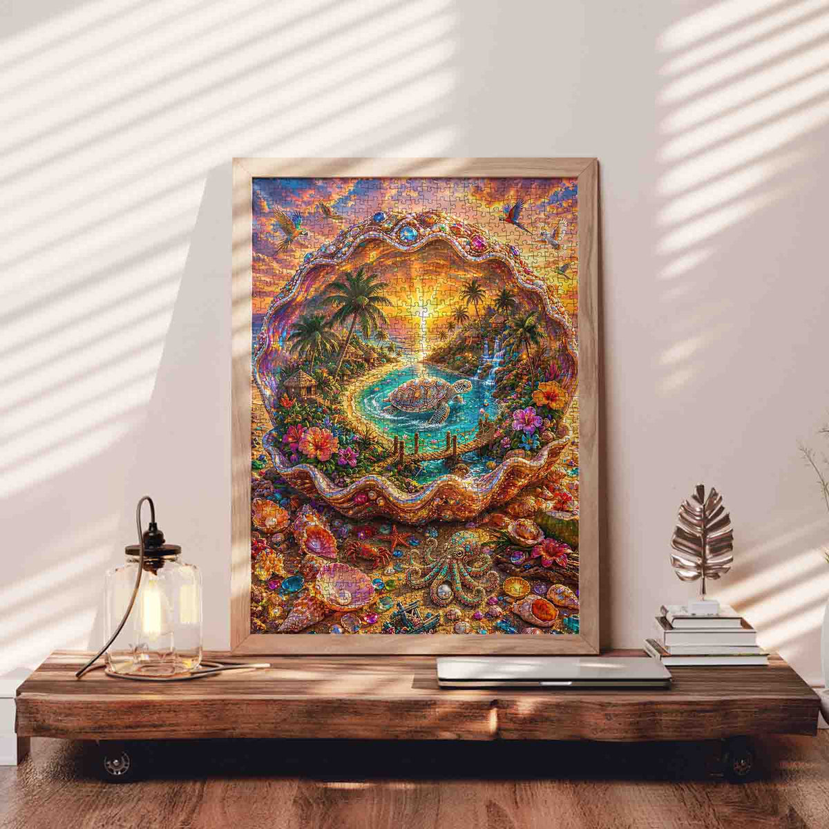 Jeweled Seashell Tropical Paradise Jigsaw Puzzle