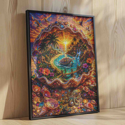 Jeweled Seashell Tropical Paradise Jigsaw Puzzle