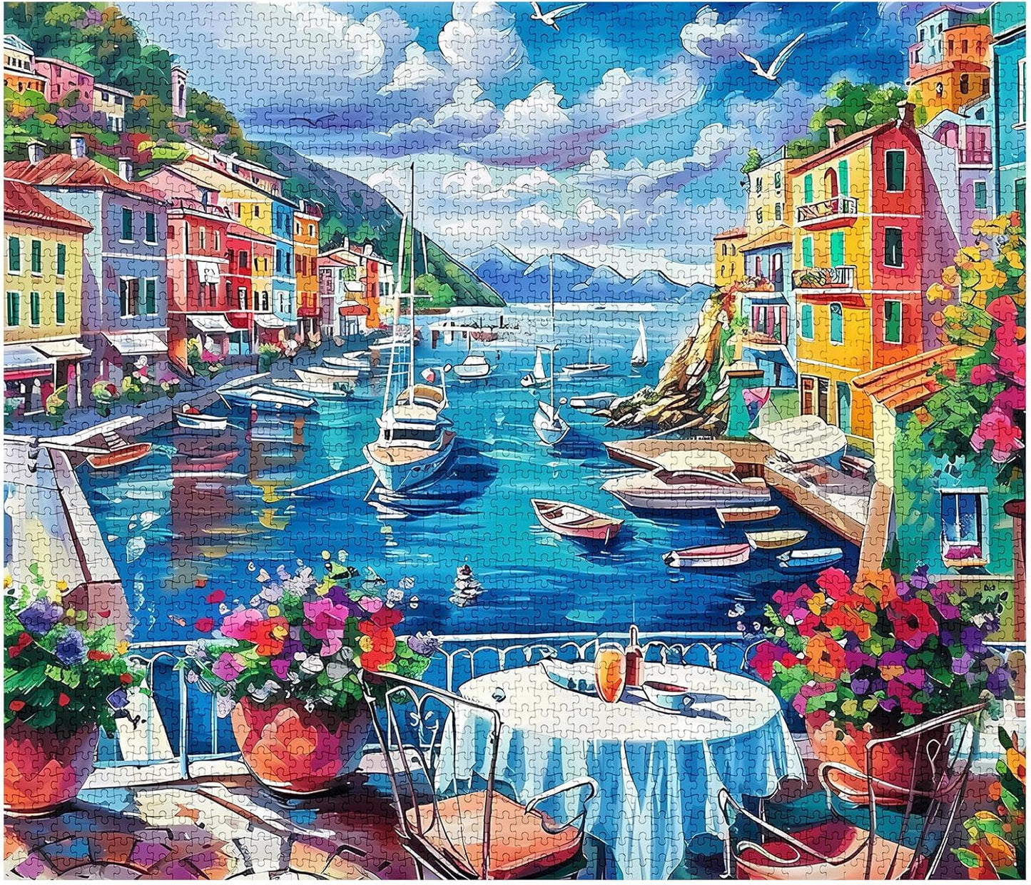 Summer Port Scenery Landscape Jigsaw Puzzles