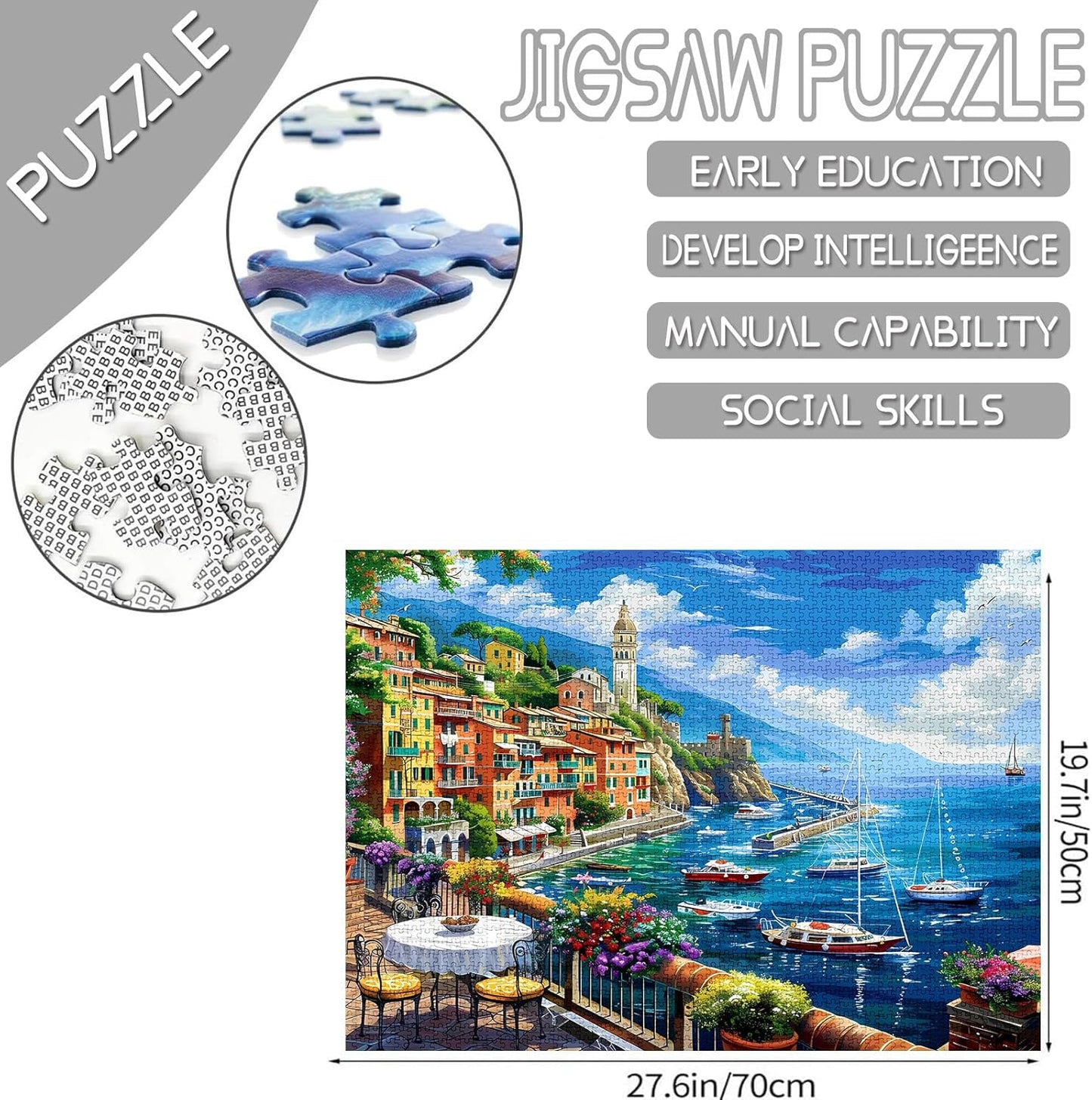 Seaside Island Town Scenery Jigsaw Puzzles