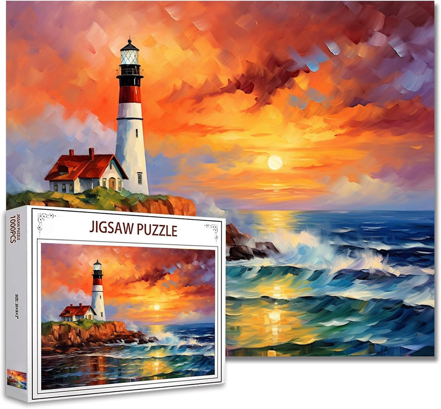 Lighthouse Seascape Portland Headlight Jigsaw Puzzles