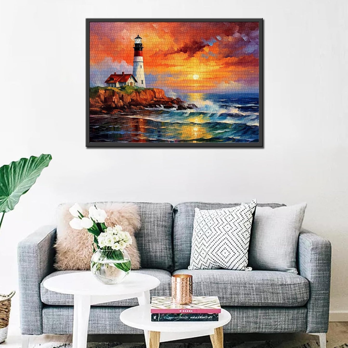 Lighthouse Seascape Portland Headlight Jigsaw Puzzles