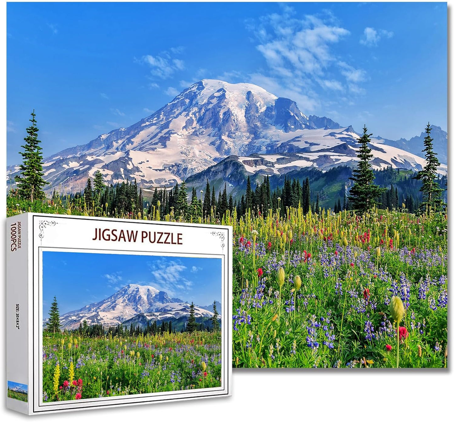 Mount Rainier Painting Jigsaw Puzzles