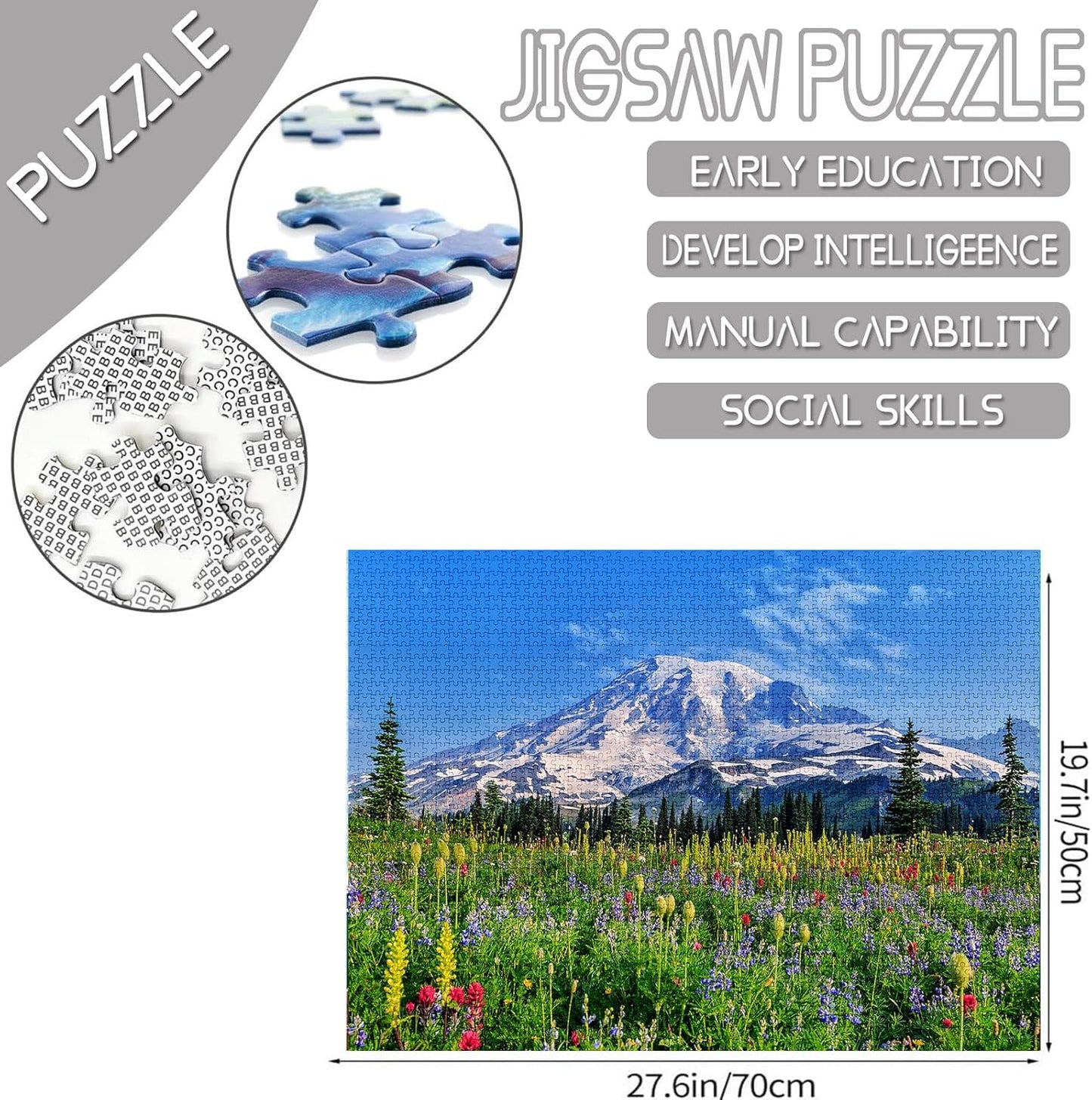 Mount Rainier Painting Jigsaw Puzzles