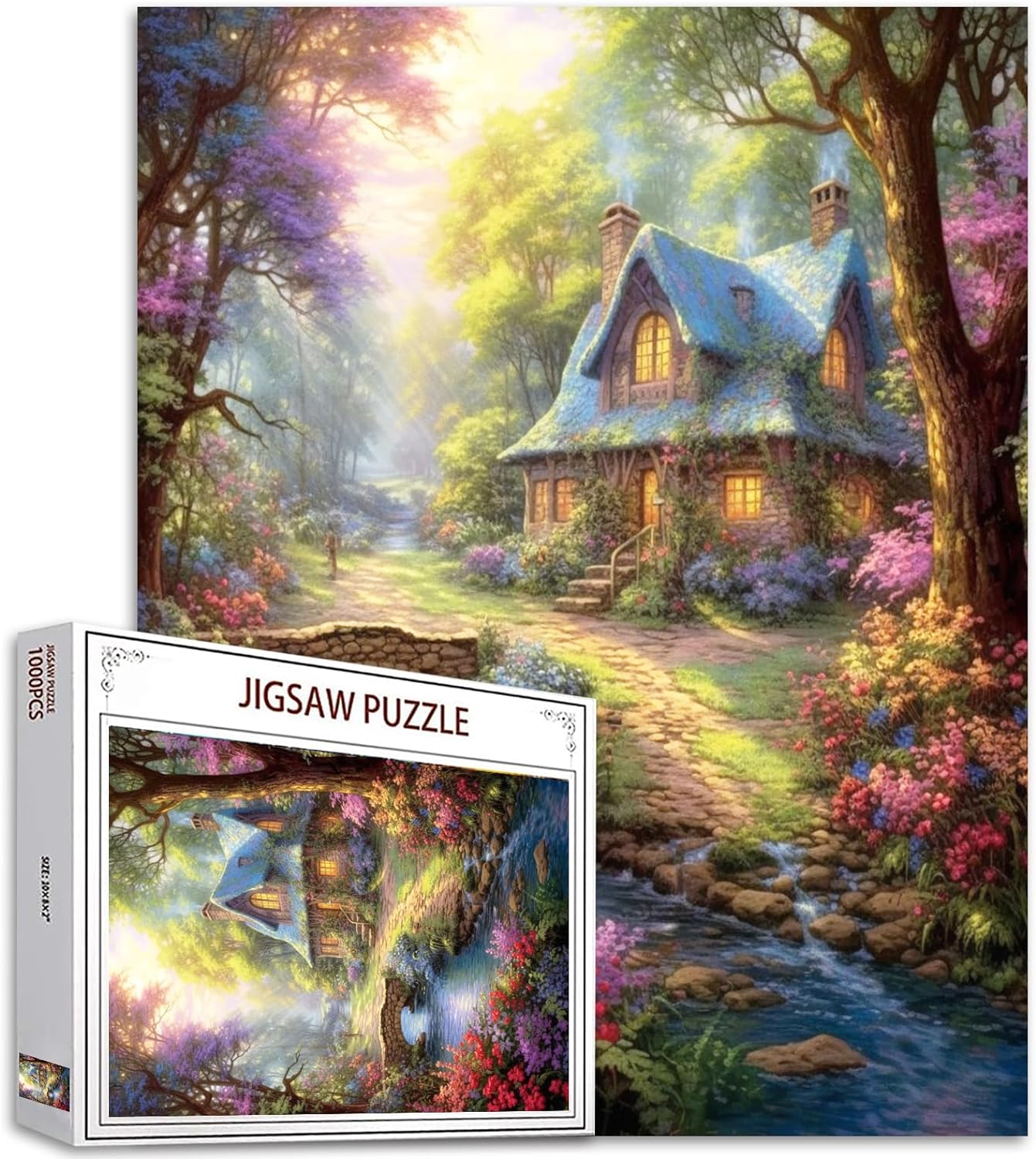 Blumen Haus Malerei Puzzle