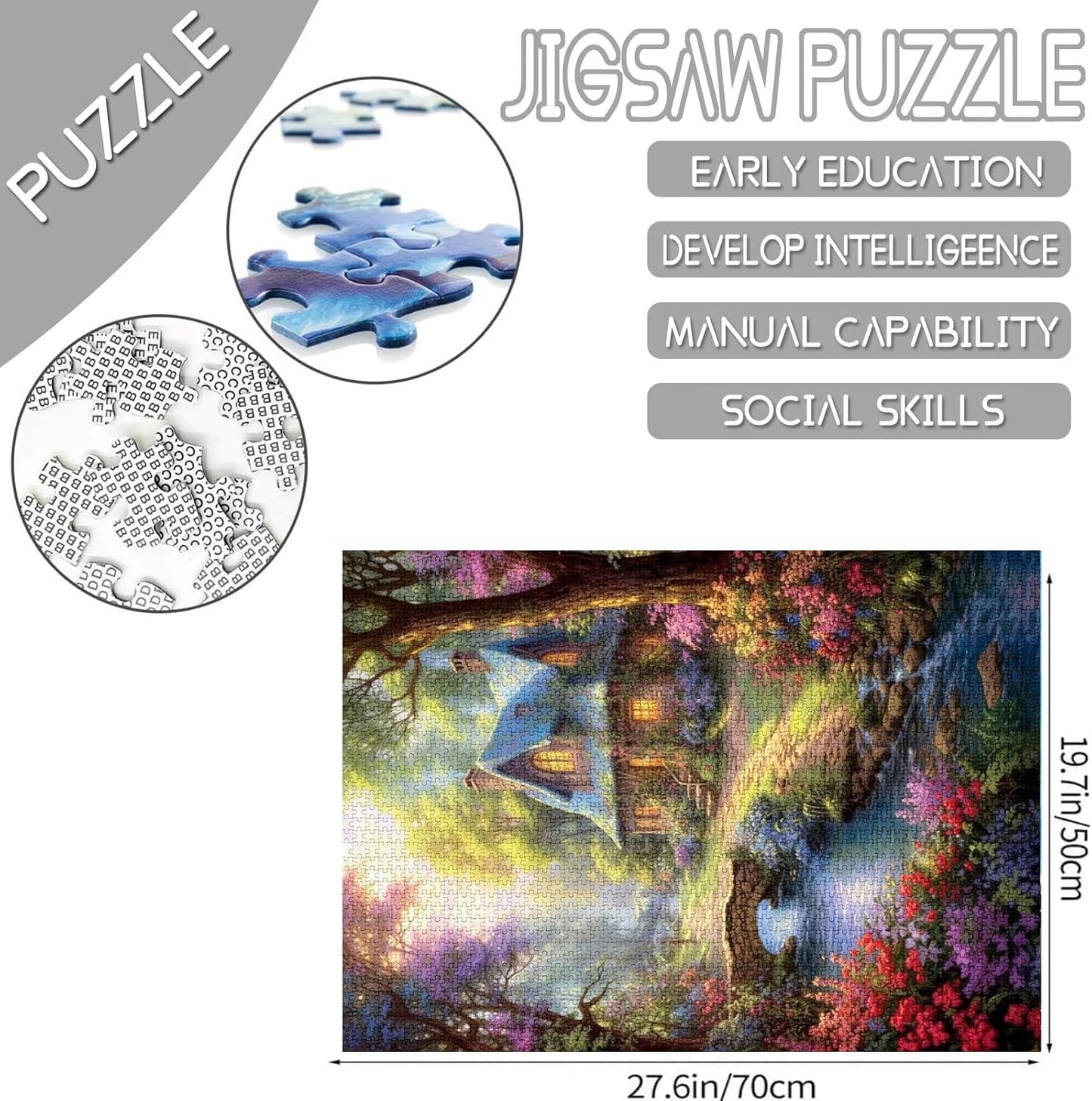 Blumen Haus Malerei Puzzle