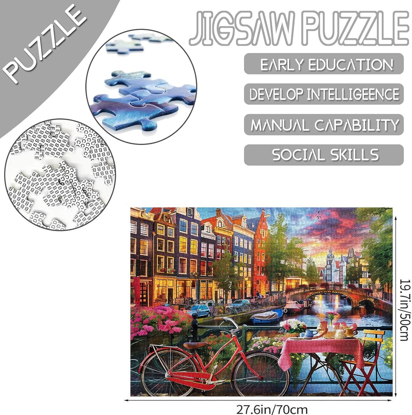 Dinner on Amsterdam Canal Jigsaw Puzzles