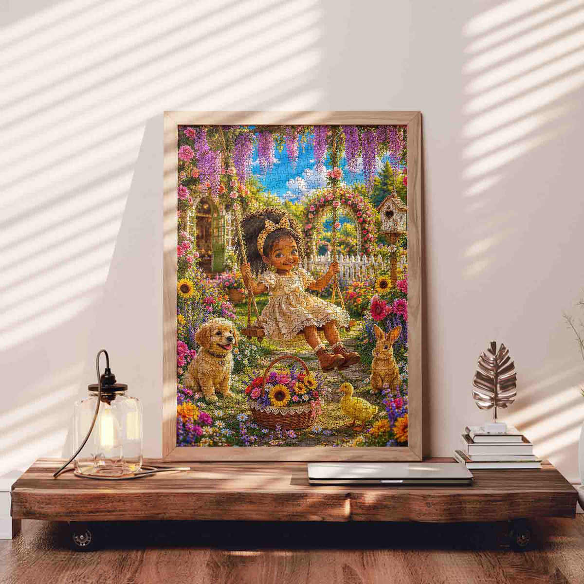 Joyful Garden Swing Adventure Jigsaw Puzzle