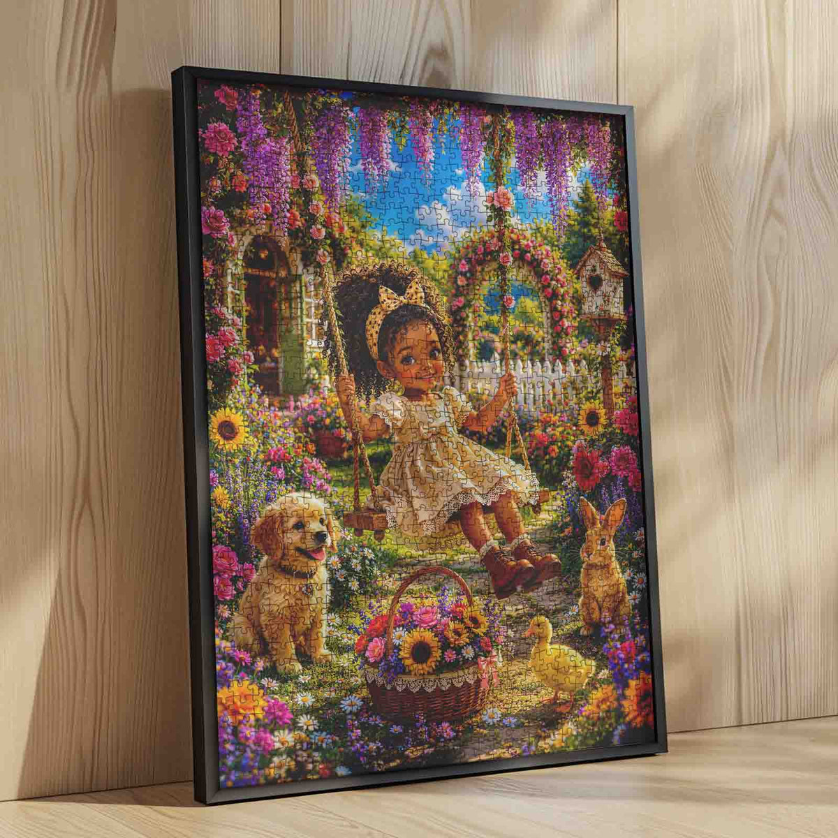 Joyful Garden Swing Adventure Jigsaw Puzzle