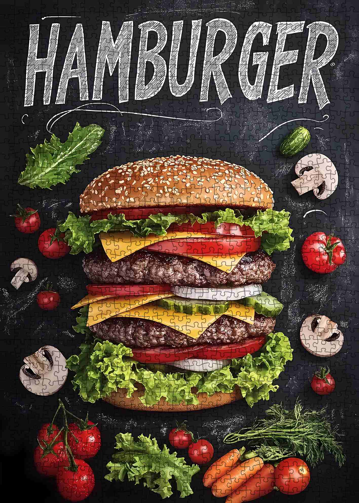 Juicy Double Cheeseburger Jigsaw Puzzle
