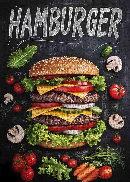 Juicy Double Cheeseburger Jigsaw Puzzle