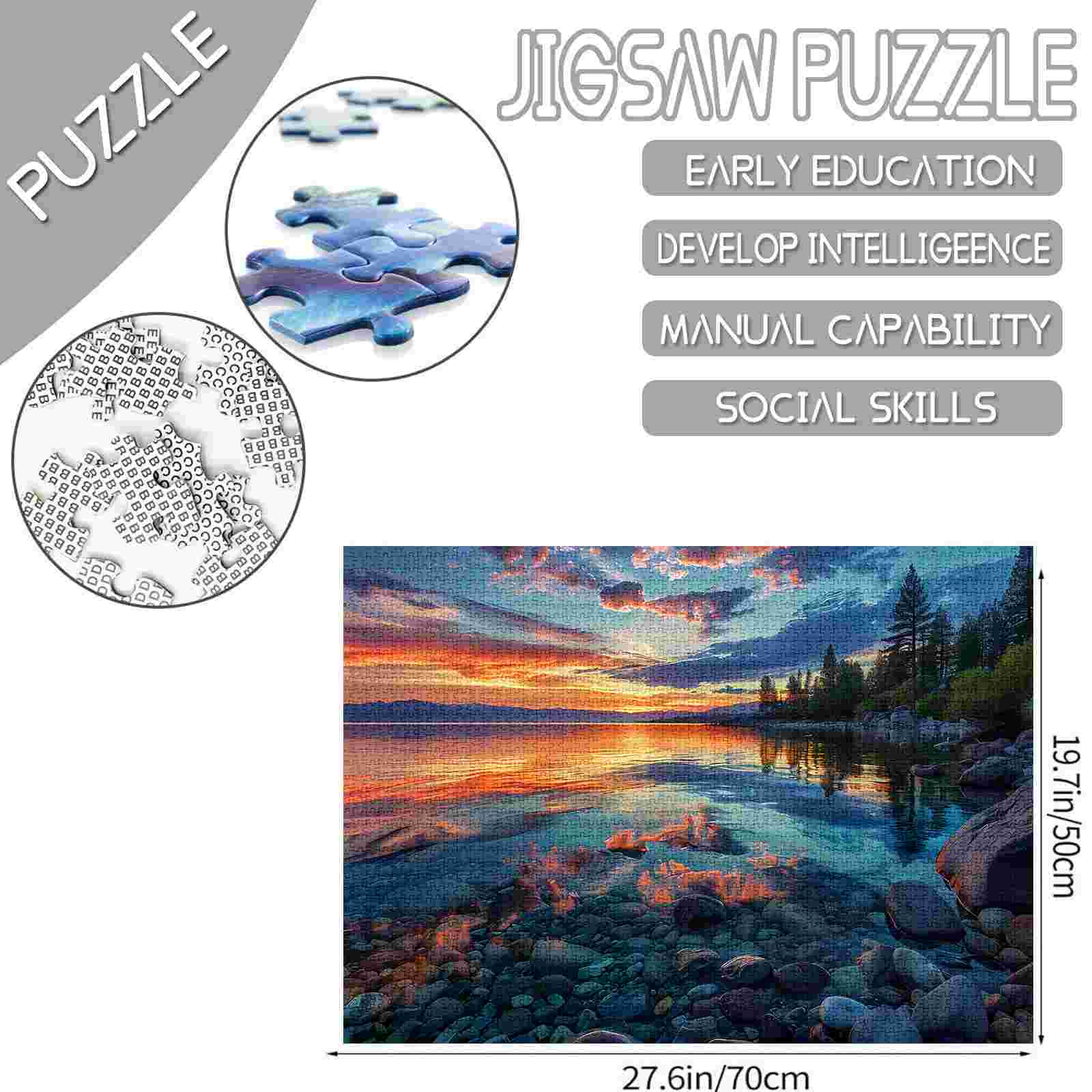 Tranquil Sunset Lake Jigsaw Puzzle