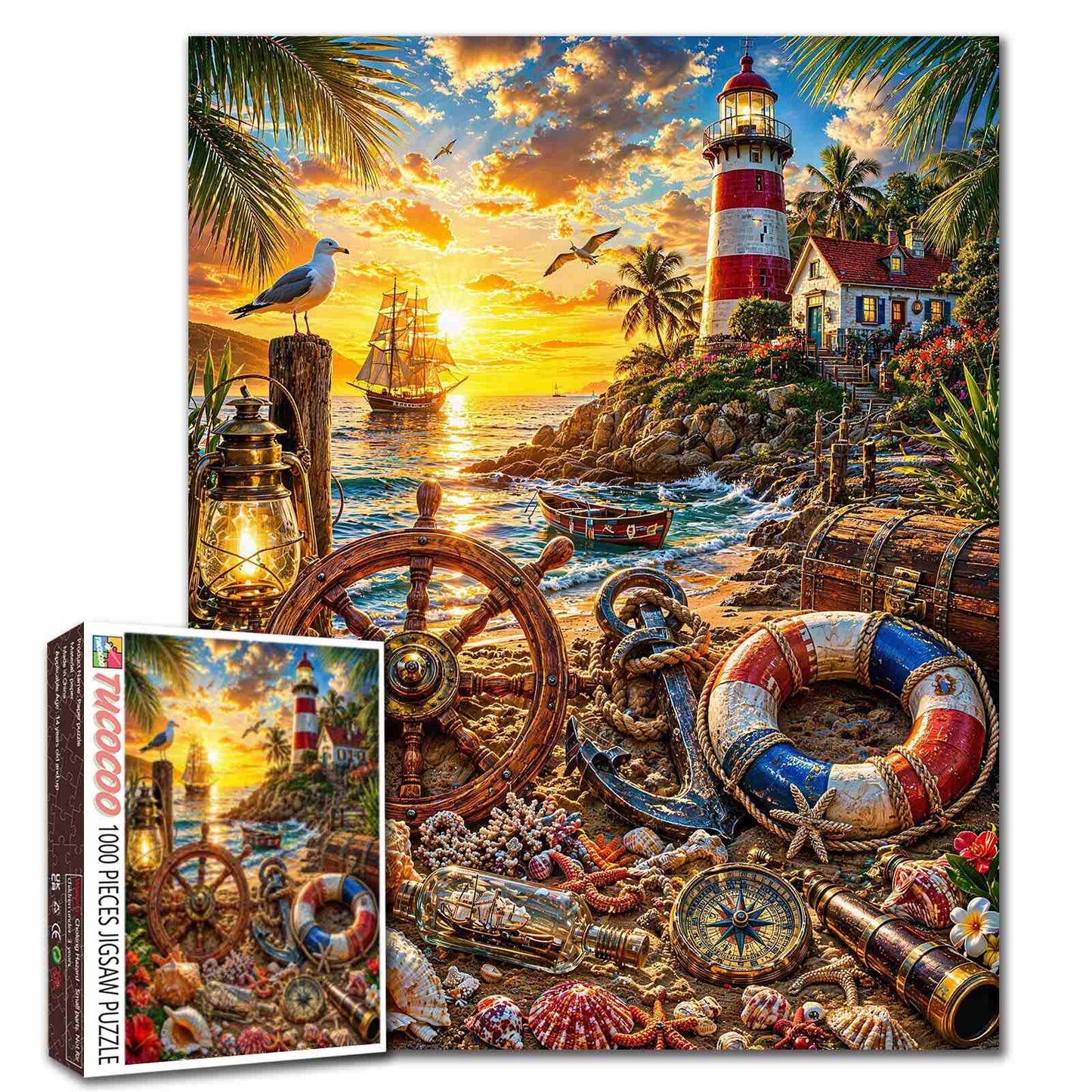 Lighthouse Treasure Coast Jigsaw Puzzle