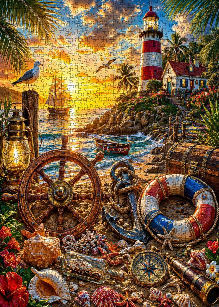 Lighthouse Treasure Coast Jigsaw Puzzle