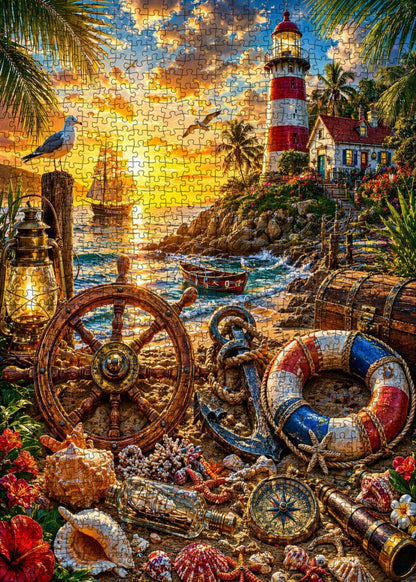 Lighthouse Treasure Coast Jigsaw Puzzle
