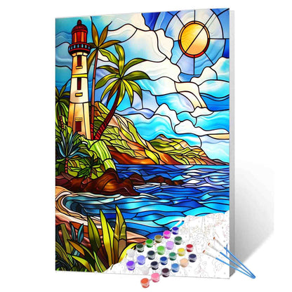 Lighthouse Coastline Paint by Numbers