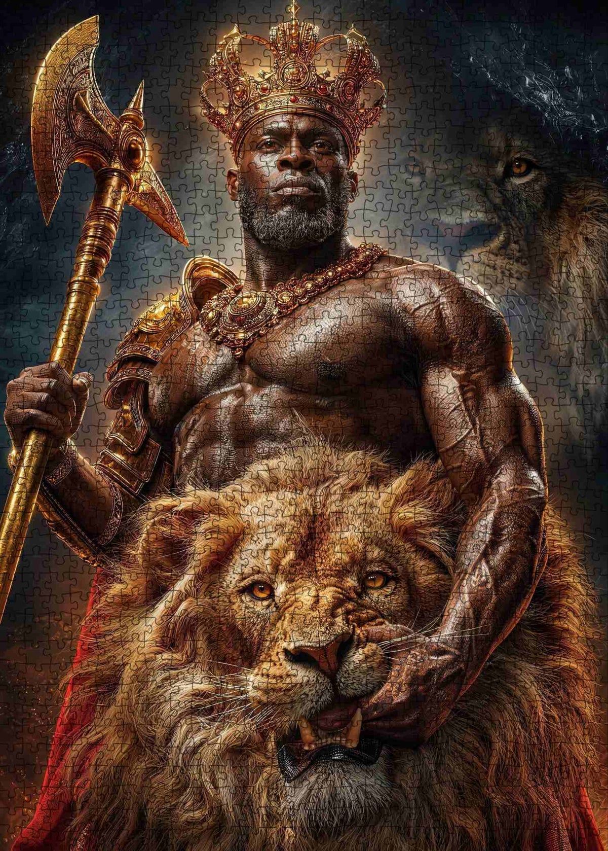 Lion King Warrior Jigsaw Puzzle