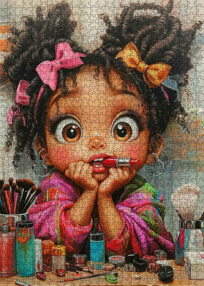 Little Beauty Makeup Moment Jigsaw Puzzle