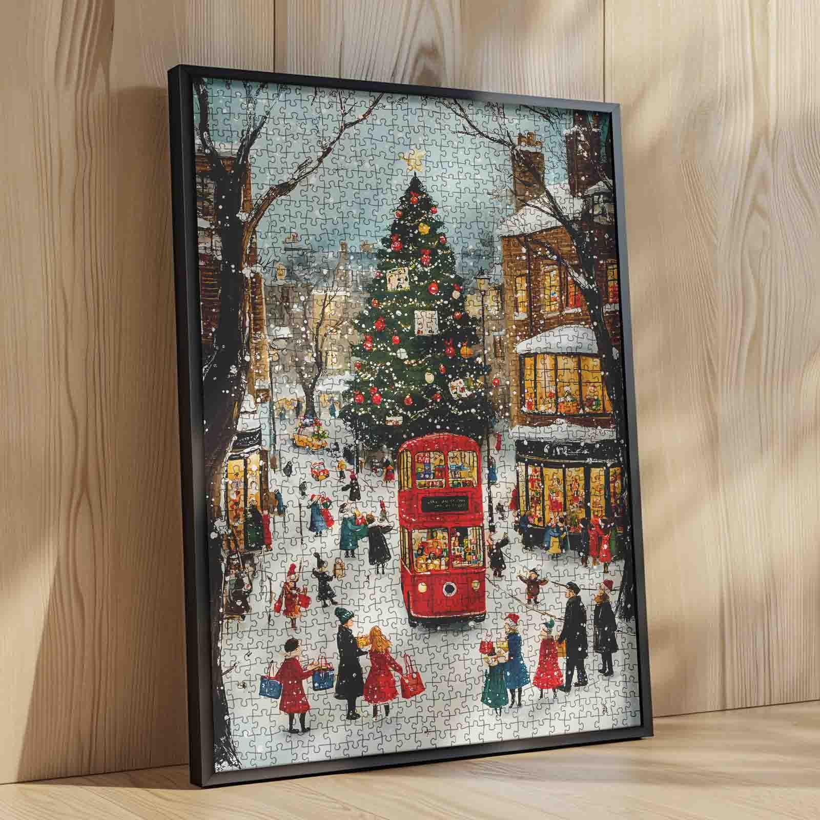 London Christmas Street Scene Jigsaw Puzzle