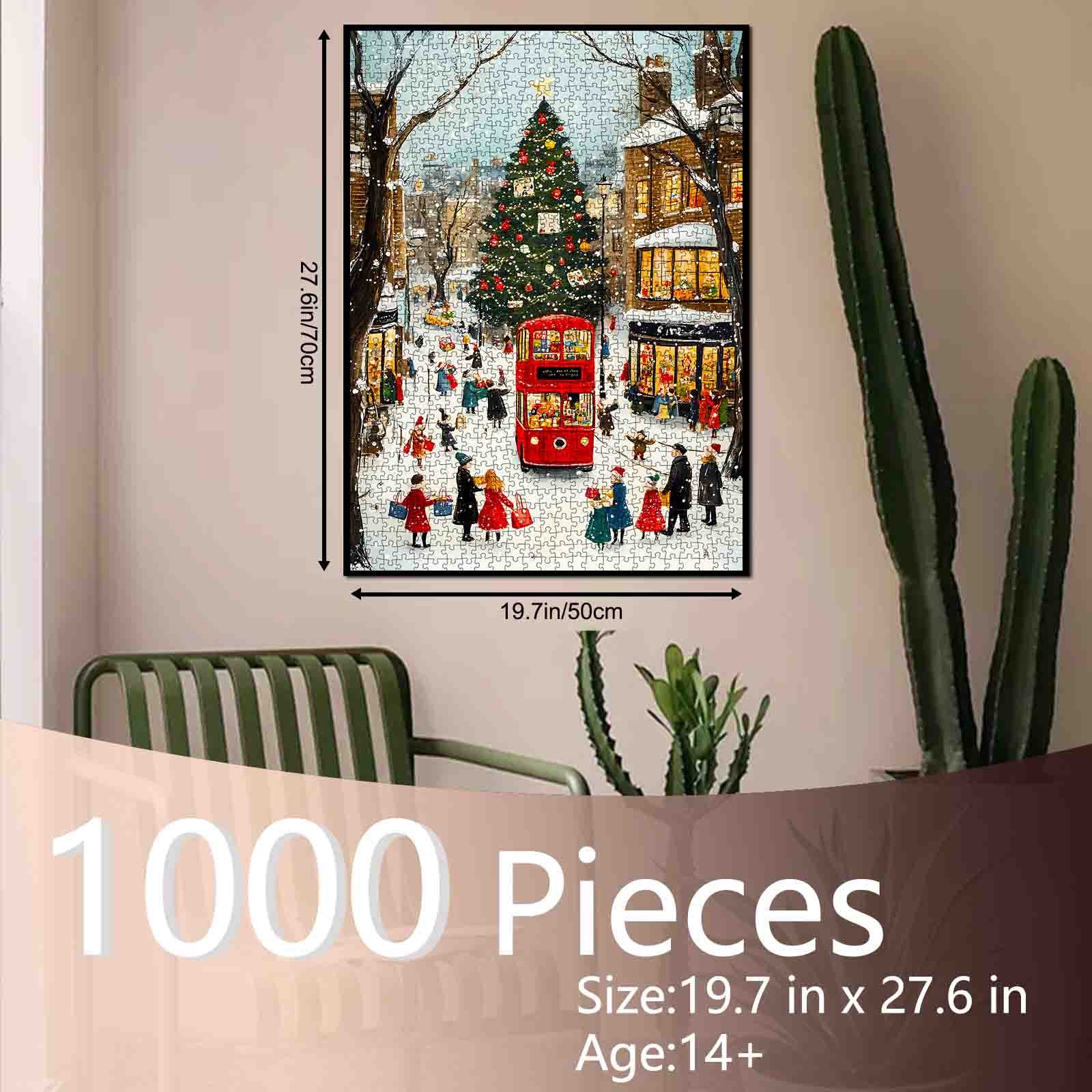 London Christmas Street Scene Jigsaw Puzzle