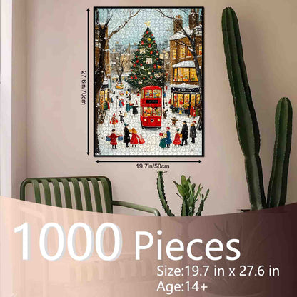 London Christmas Street Scene Jigsaw Puzzle