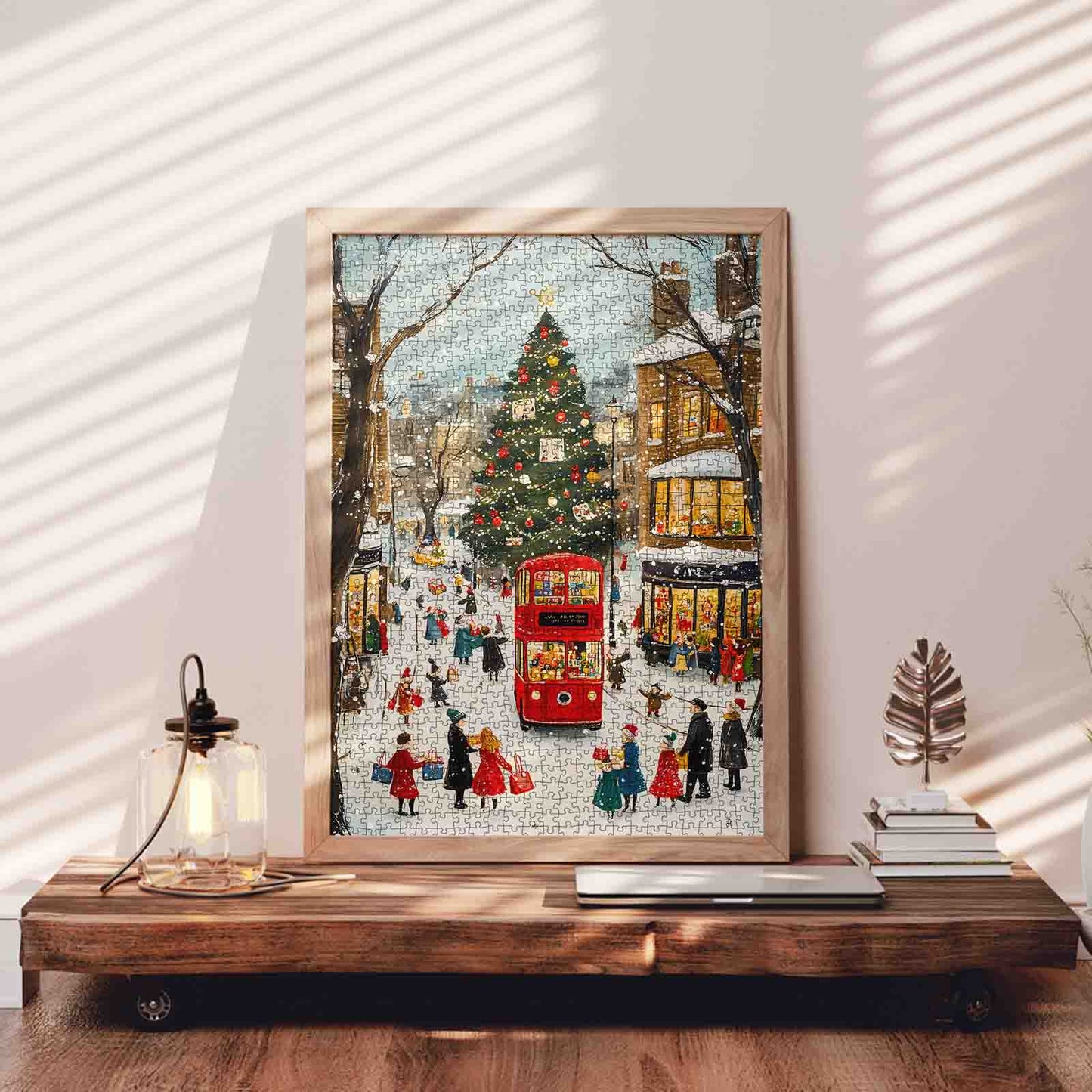 London Christmas Street Scene Jigsaw Puzzle