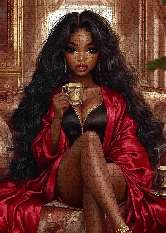 Luxurious African-American Beauty Jigsaw Puzzle