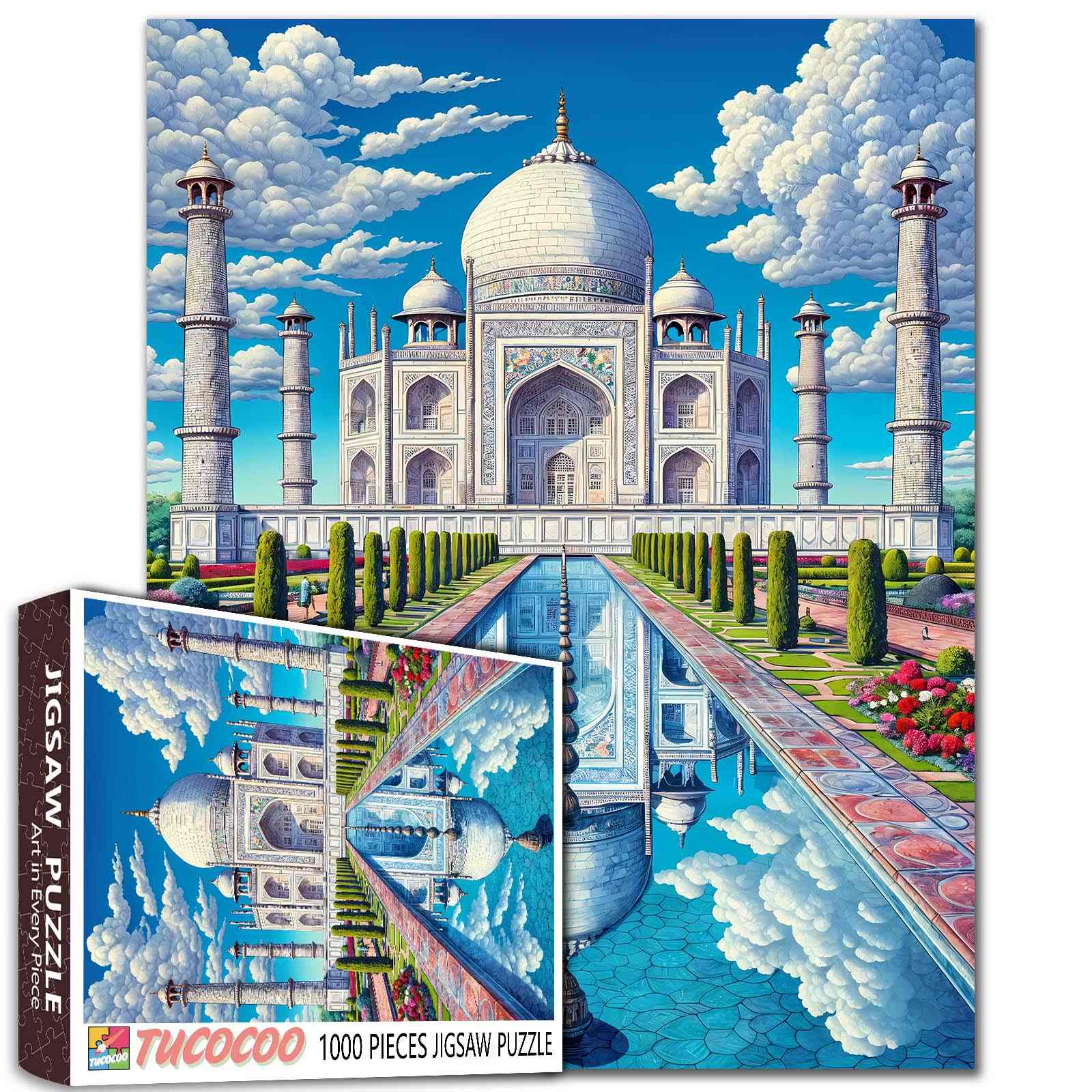 Majestic Taj Mahal Reflection Jigsaw Puzzle