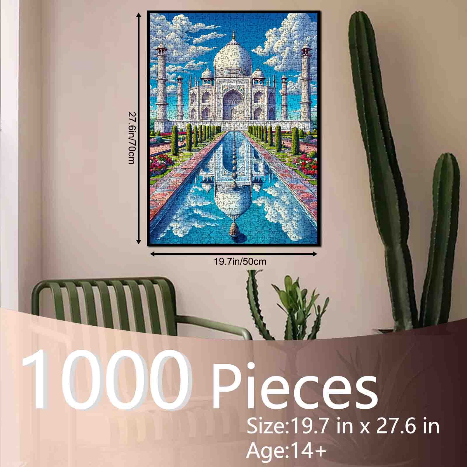 Majestic Taj Mahal Reflection Jigsaw Puzzle
