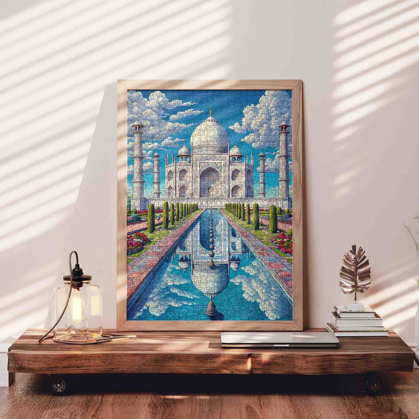 Majestic Taj Mahal Reflection Jigsaw Puzzle