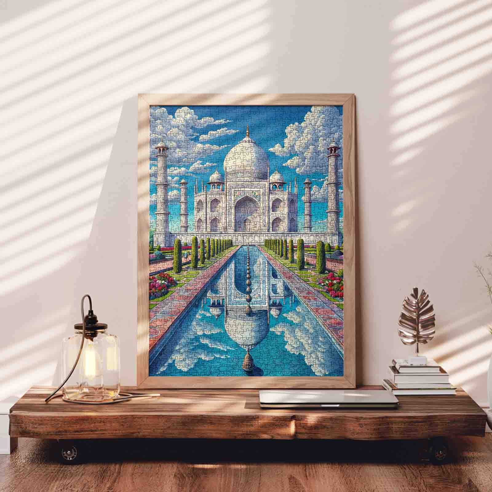 Majestic Taj Mahal Reflection Jigsaw Puzzle