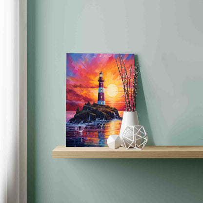 KEYIFA Coucher Soleil Phare Peinture par Numéros pour Adulte, Kits de Peinture au Numéro avec Acrylique, DIY Plage Creatif Toile Paint by Numbers Kits, Décoration de Maison 30x40cm KEYIFA Coucher Soleil Phare Peinture par Numéros pour Adulte, Kits de Peinture au Numéro avec Acrylique, DIY Plage Creatif Toile Paint by Numbers Kits, Décoration de Maison 30x40cm