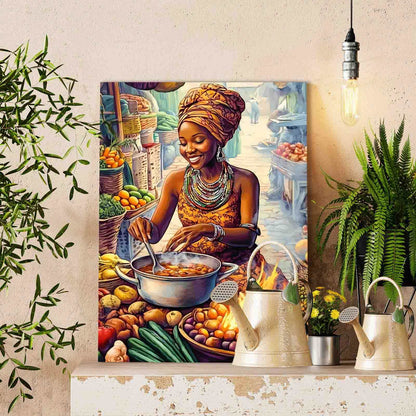 Market Cooking Beauty Paint by Numbers