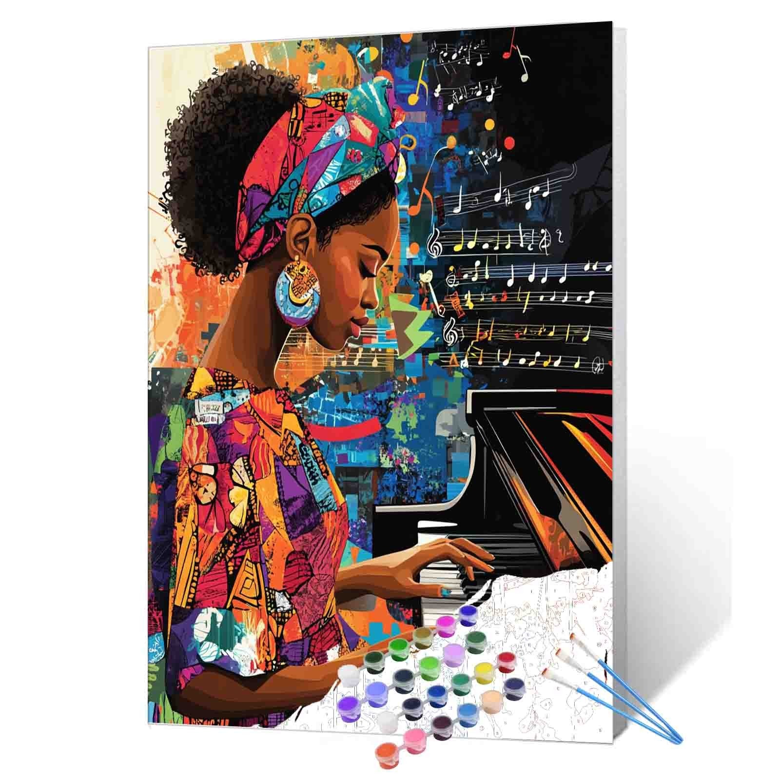 Melodic Soul Pianist Paint by Numbers
