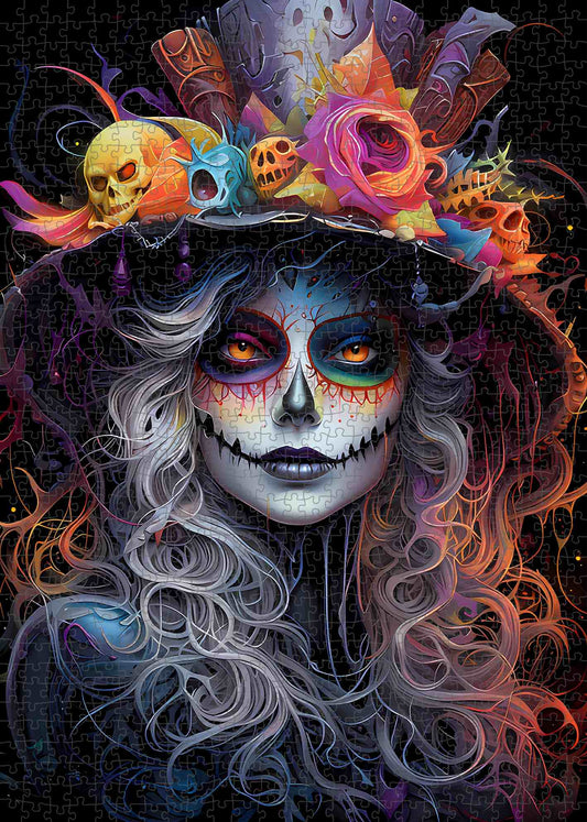 Midnight Catrina Glow Jigsaw Puzzle