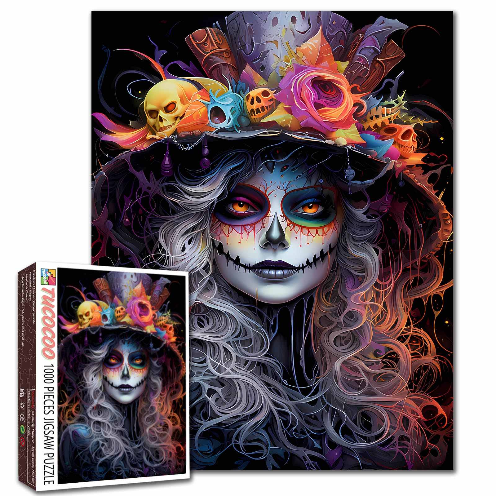 Midnight Catrina Glow Jigsaw Puzzle