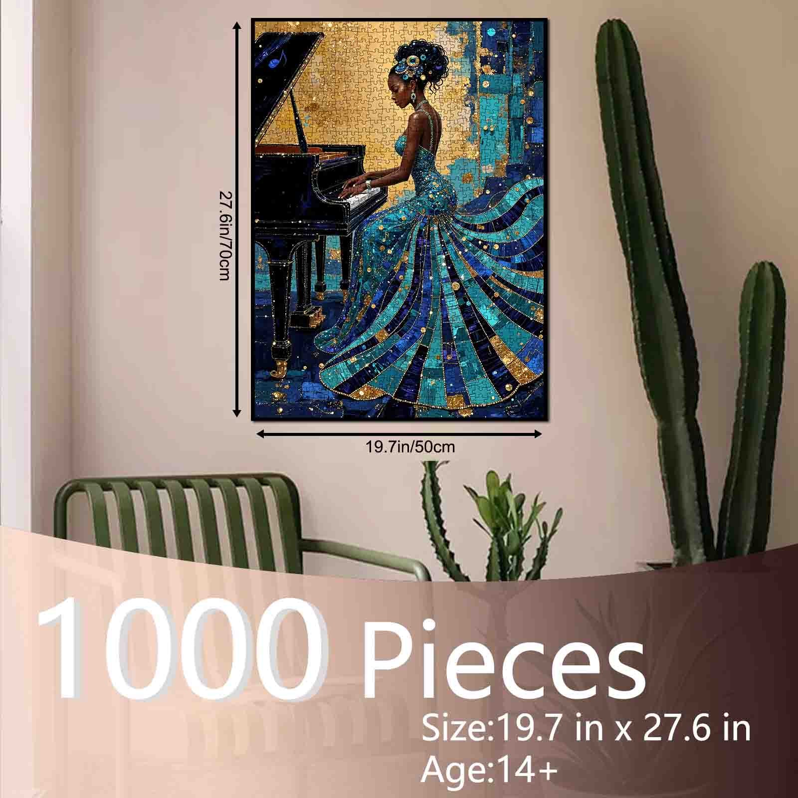 Midnight Elegance Piano Performance Jigsaw Puzzle – Tucocoo