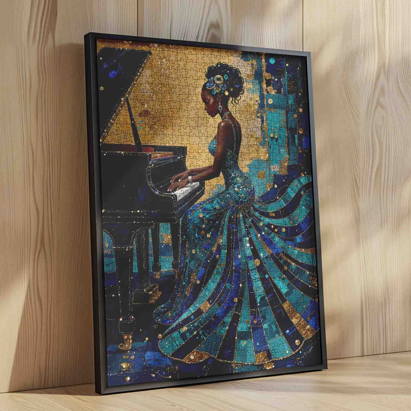 Midnight Elegance Piano Performance Jigsaw Puzzle – Tucocoo
