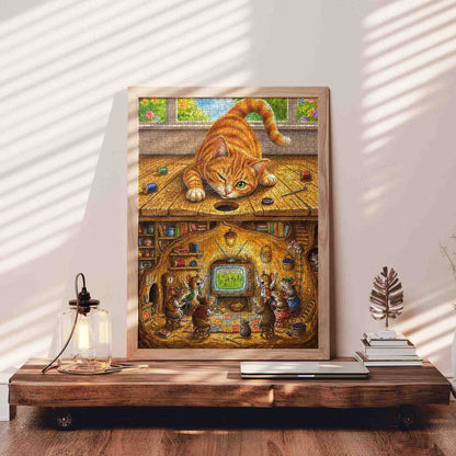 Mischievous Cat Mouse Hideaway Adventure Jigsaw Puzzle