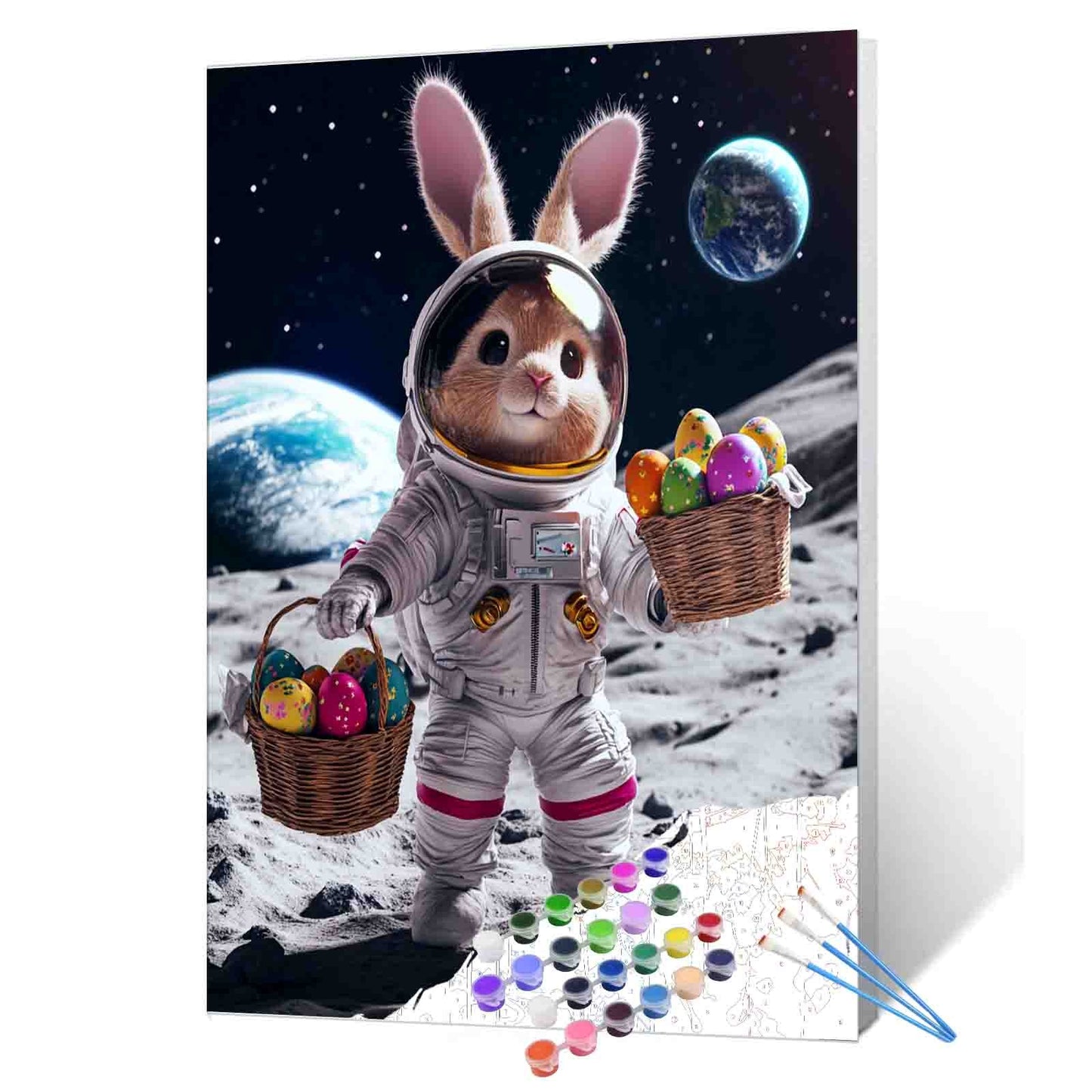 Moon Mission Bunny Paint by Numbers