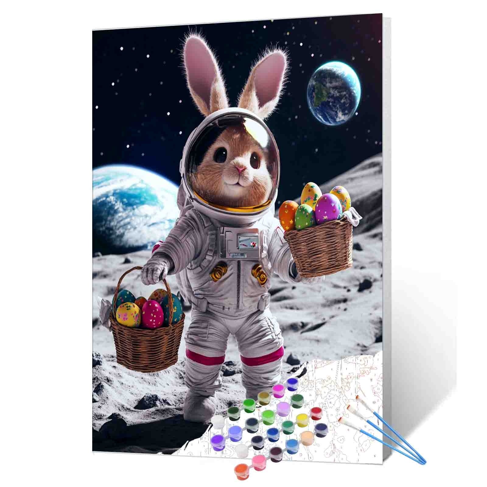 Moon Mission Bunny Paint by Numbers