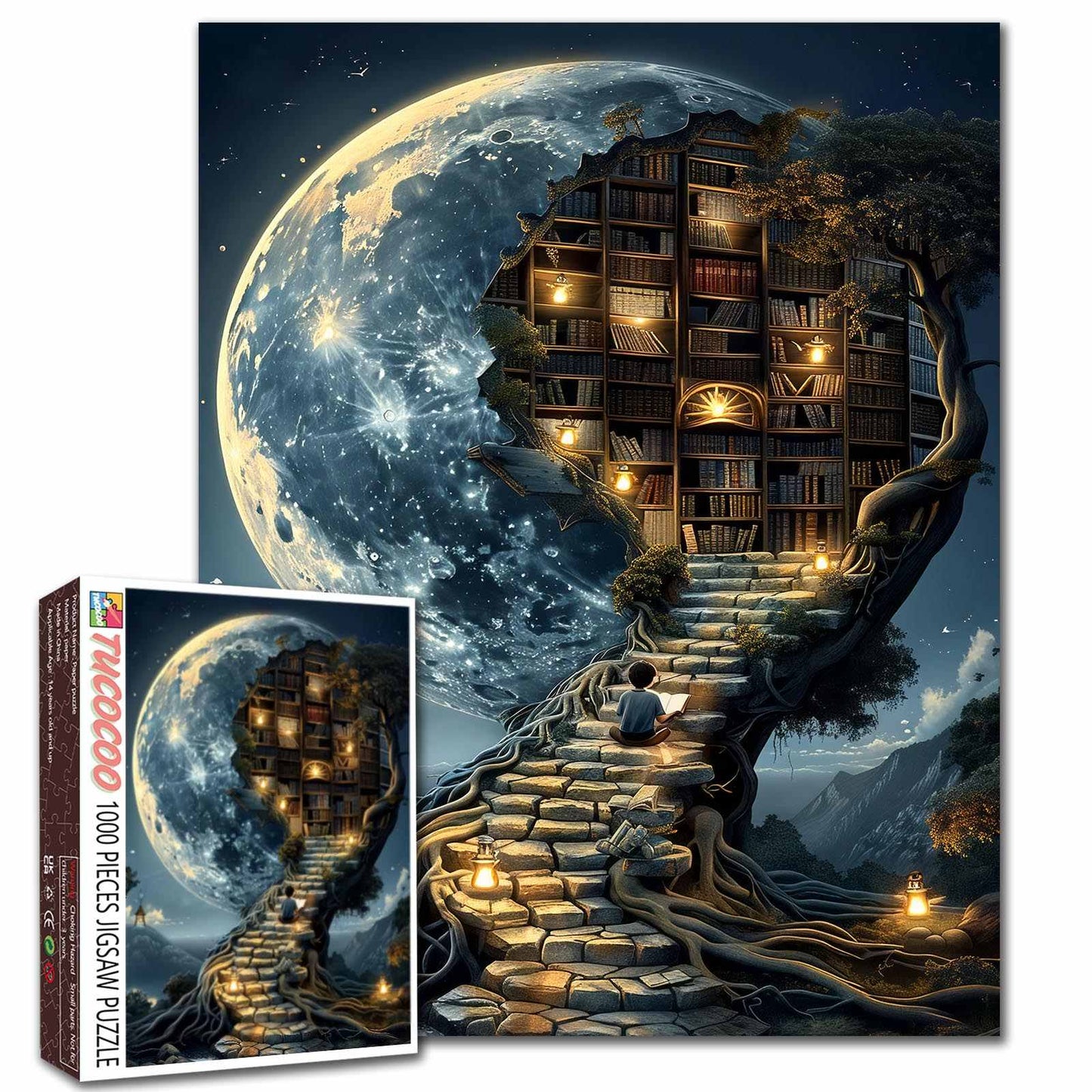Moonlight Magic Library Jigsaw Puzzle