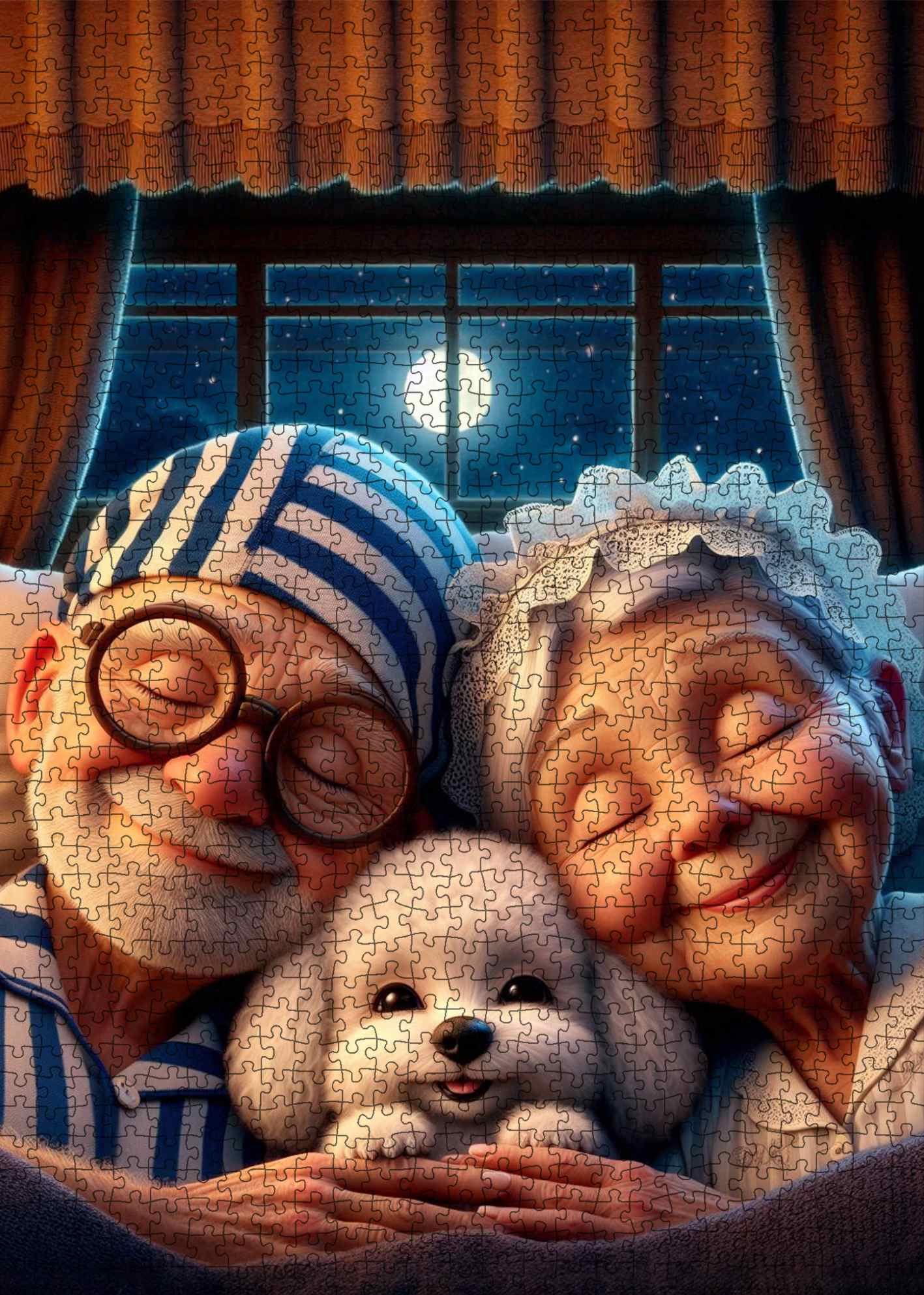 Moonlit Cozy Night Jigsaw Puzzle