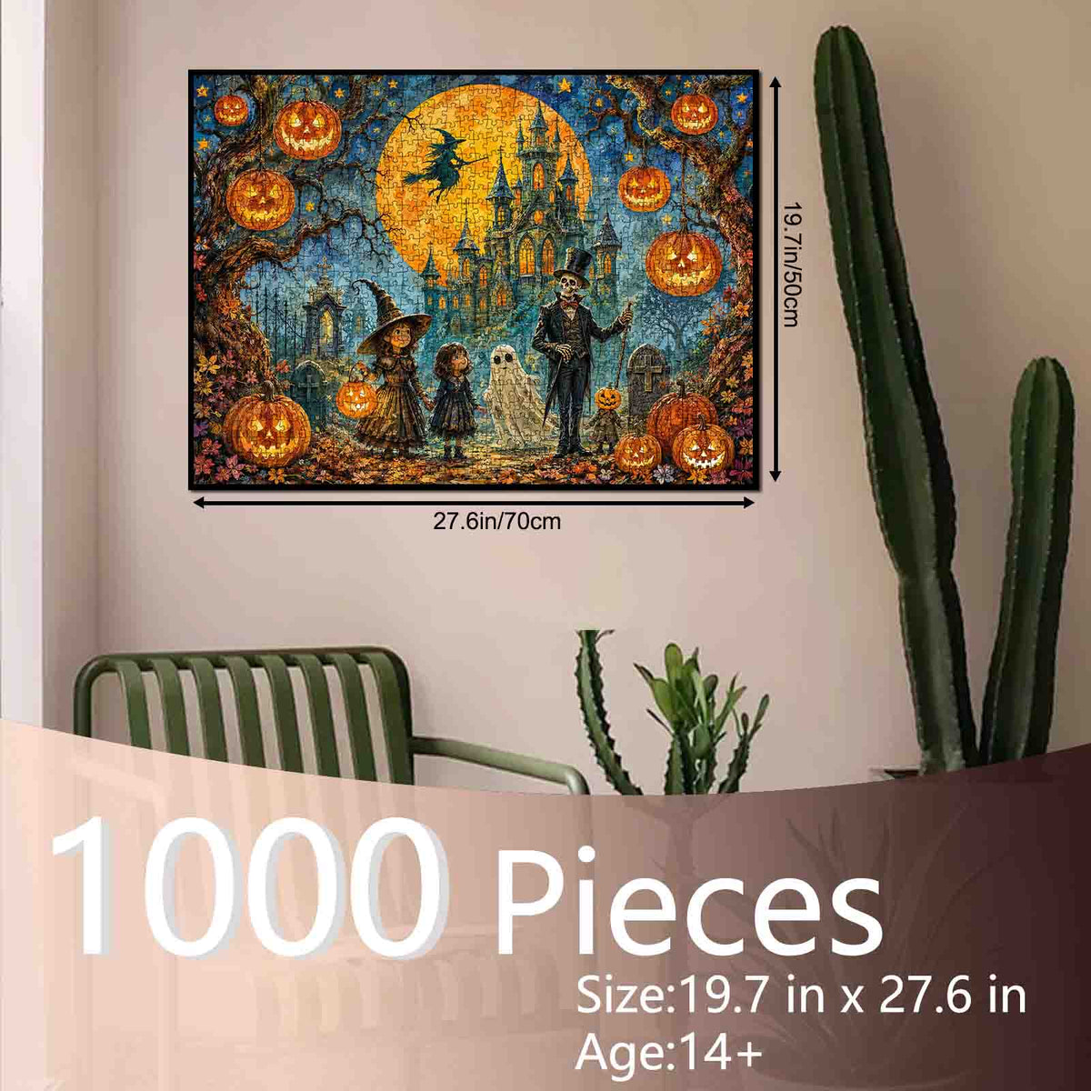 Moonlit Haunted Castle Parade Jigsaw Puzzle
