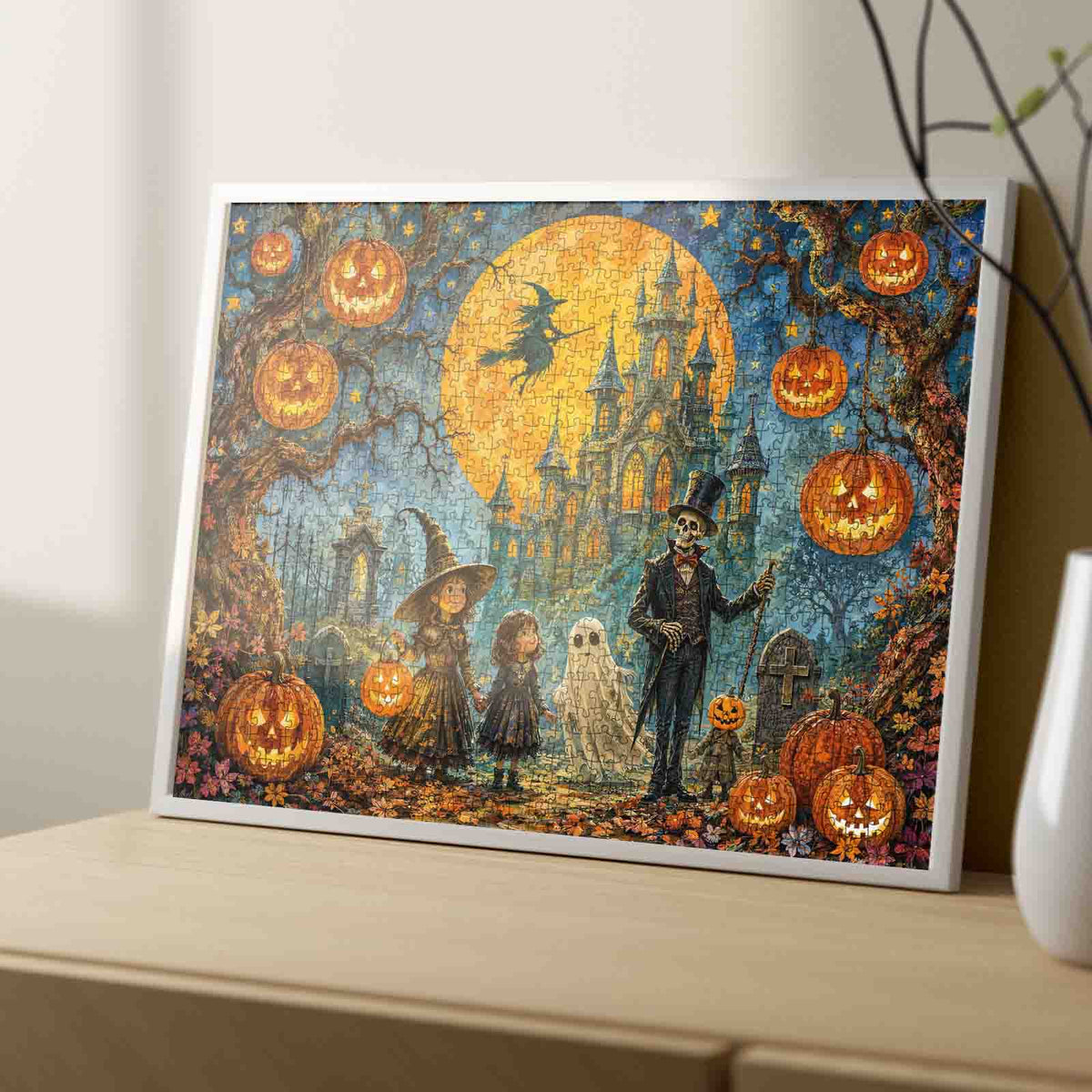 Moonlit Haunted Castle Parade Jigsaw Puzzle